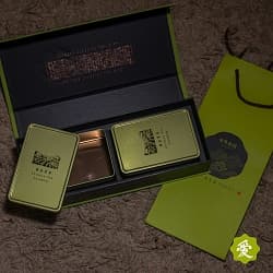 Подарочная коробка, 2 банки зеленая, 200 гр - 2