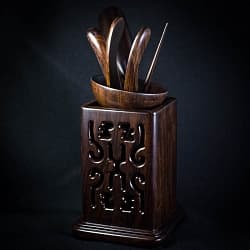 Инструменты для чайной церемонии (тёмный бамбук) - 2